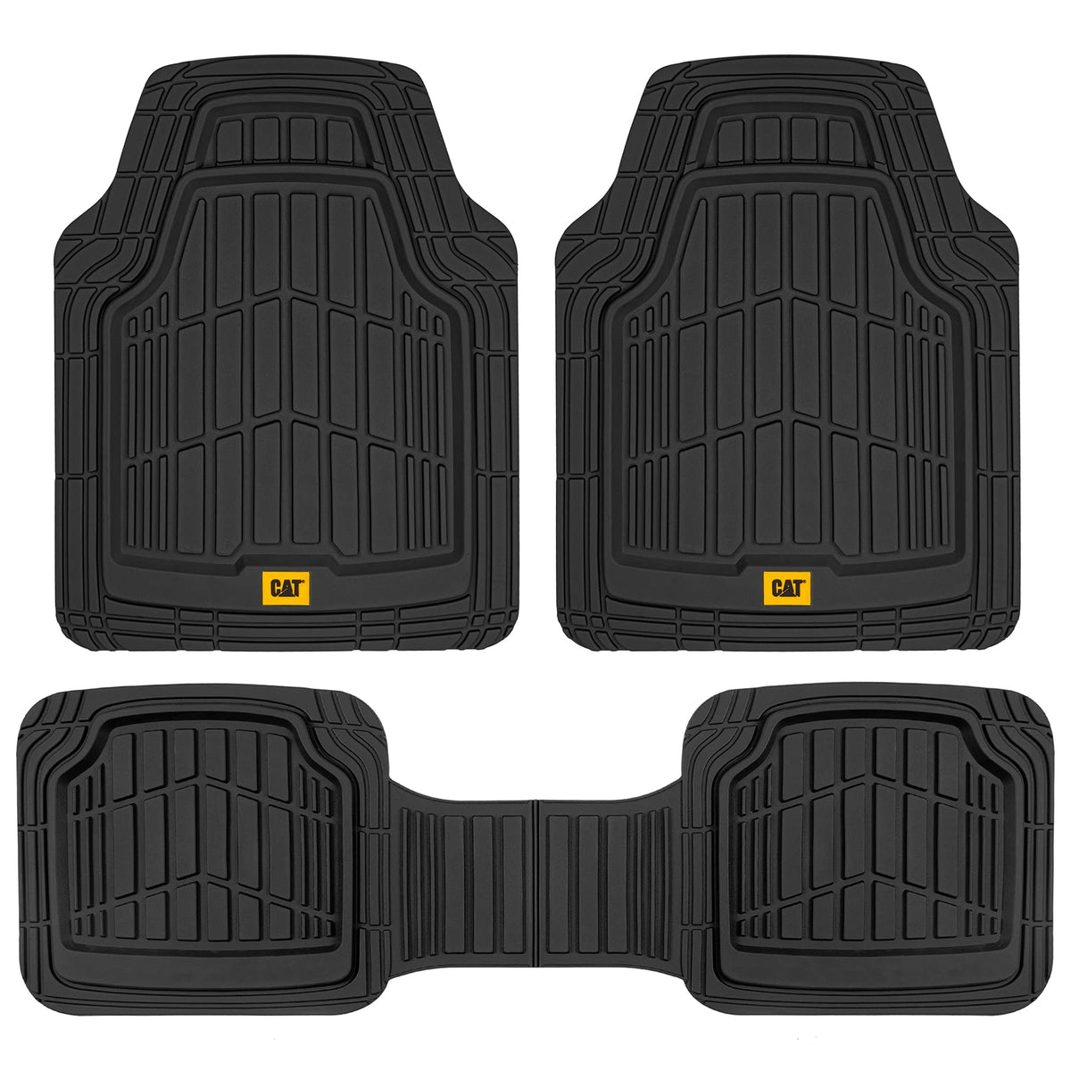 CAT front mats overhead view showing full coverage and durable protection