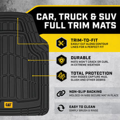 CAT rear mat full-width displayed to show coverage and easy cleaning benefit