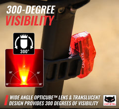 CATEYE ViZ150 snapped horizontally on base for horizontal beam orientation