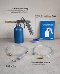 Caute 1100ml cup closeup on gun, larger capacity for fewer refills