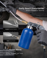 Caute flexible wands detail bending into tight spaces for targeted coverage