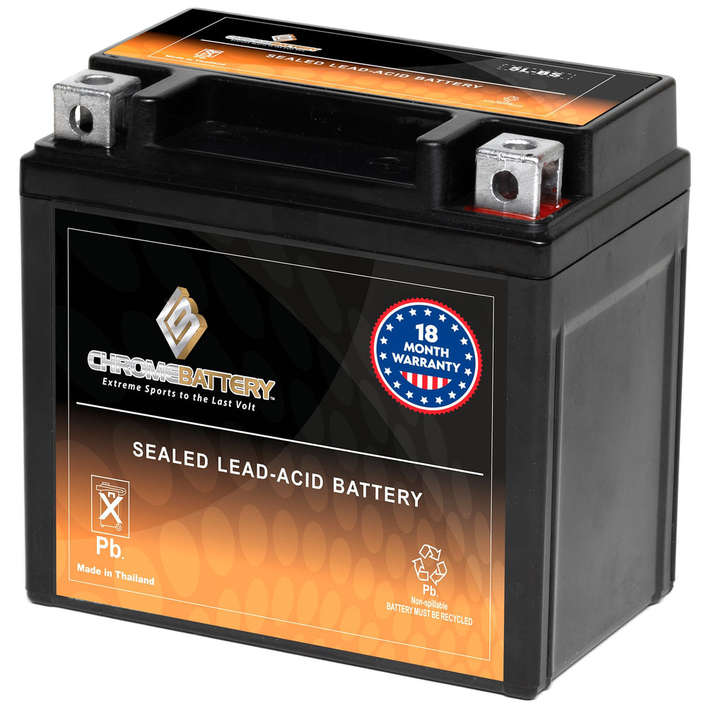CB CHROMEBATTERY front view showing compact battery for easy replacement