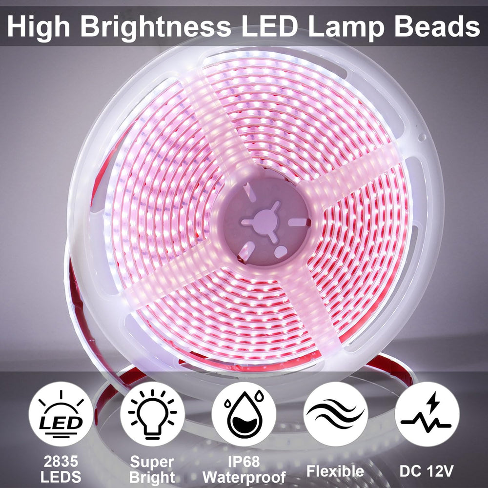CCBASEBALL close-up of SMD 2835 LEDs and silicone coating for durable bright light