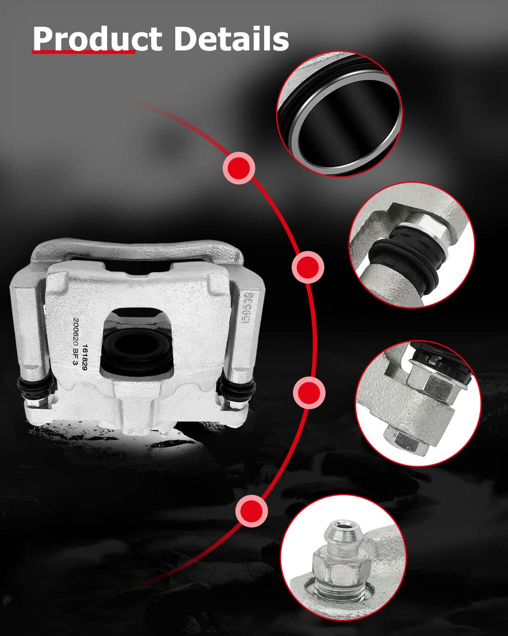 cci yu bleeder and inlet ports view showing M10 fittings for easy hose compatibility