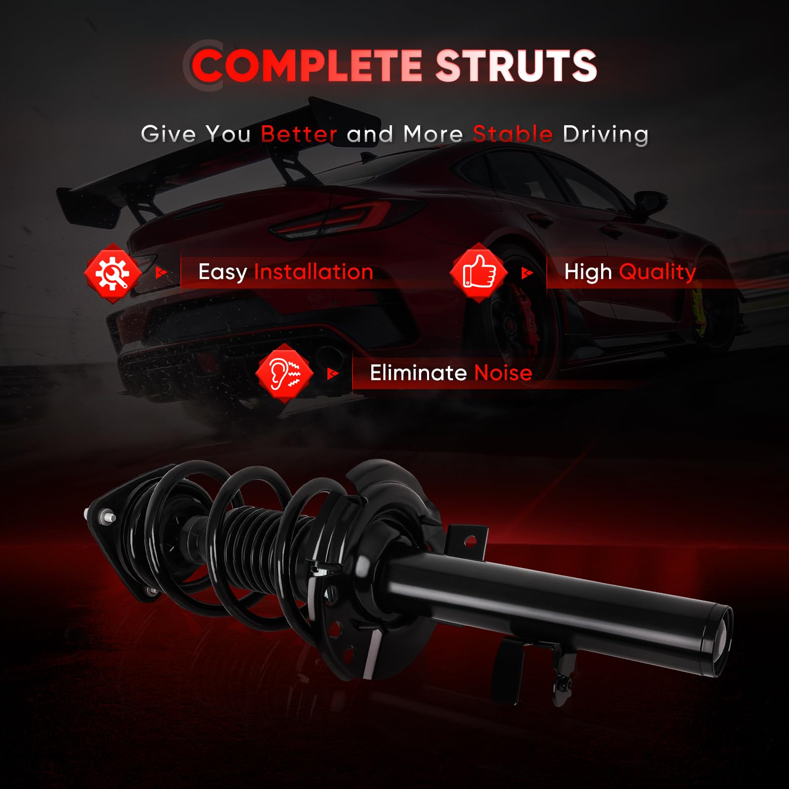 cciyu strut top mount detail highlighting secure mounting and reduced noise