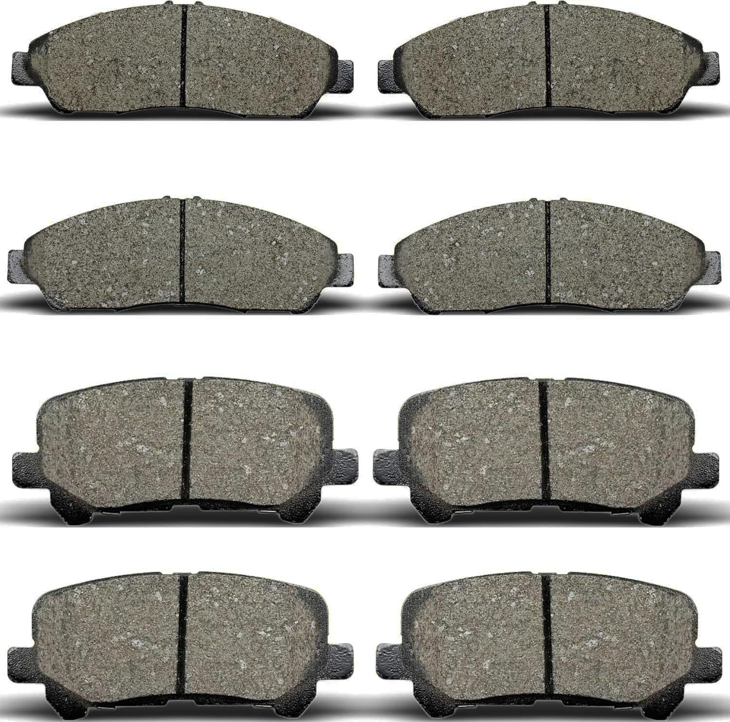 CCTECHMASS front pads packaging showing full 8-piece kit and fitment info benefit: easy full-axle replacement