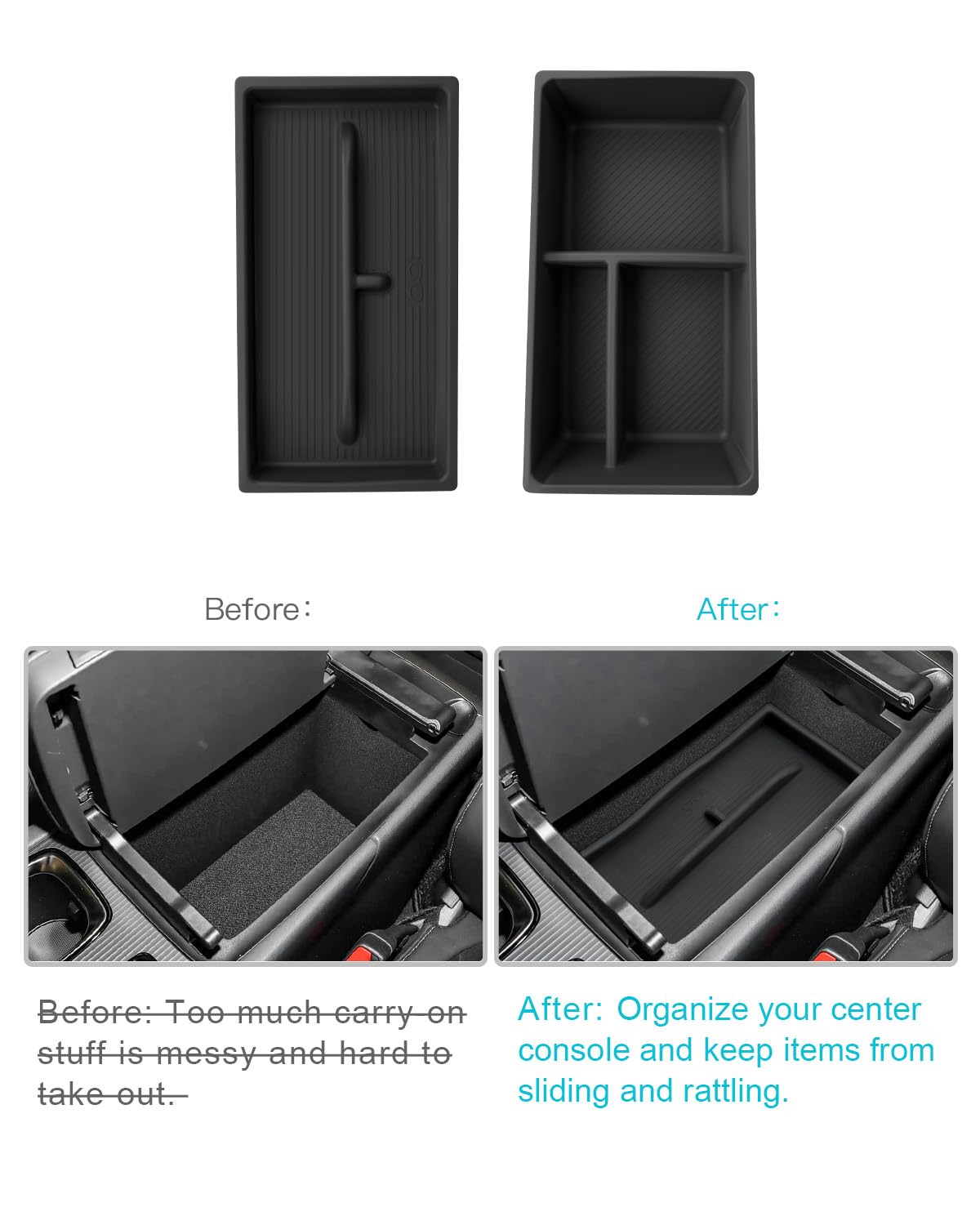 CDEFG close-up of removable rubber mat reducing noise and protecting items