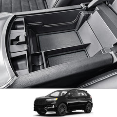 CDEFG front view center console tray showing neat storage benefit