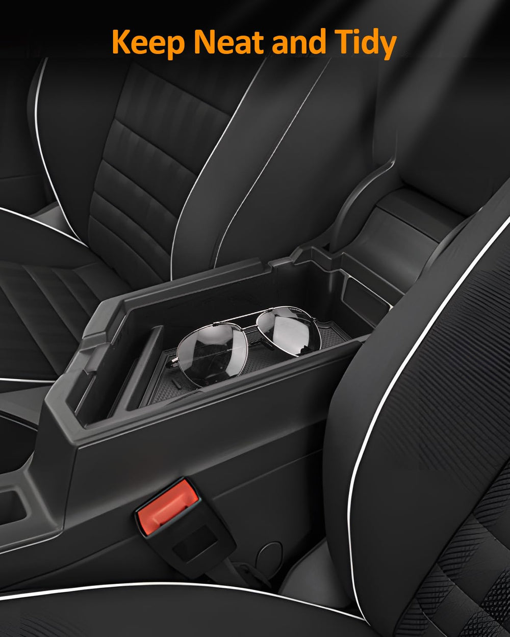 CDEFG lifestyle shot of Jetta interior highlighting a neat, clutter-free cabin