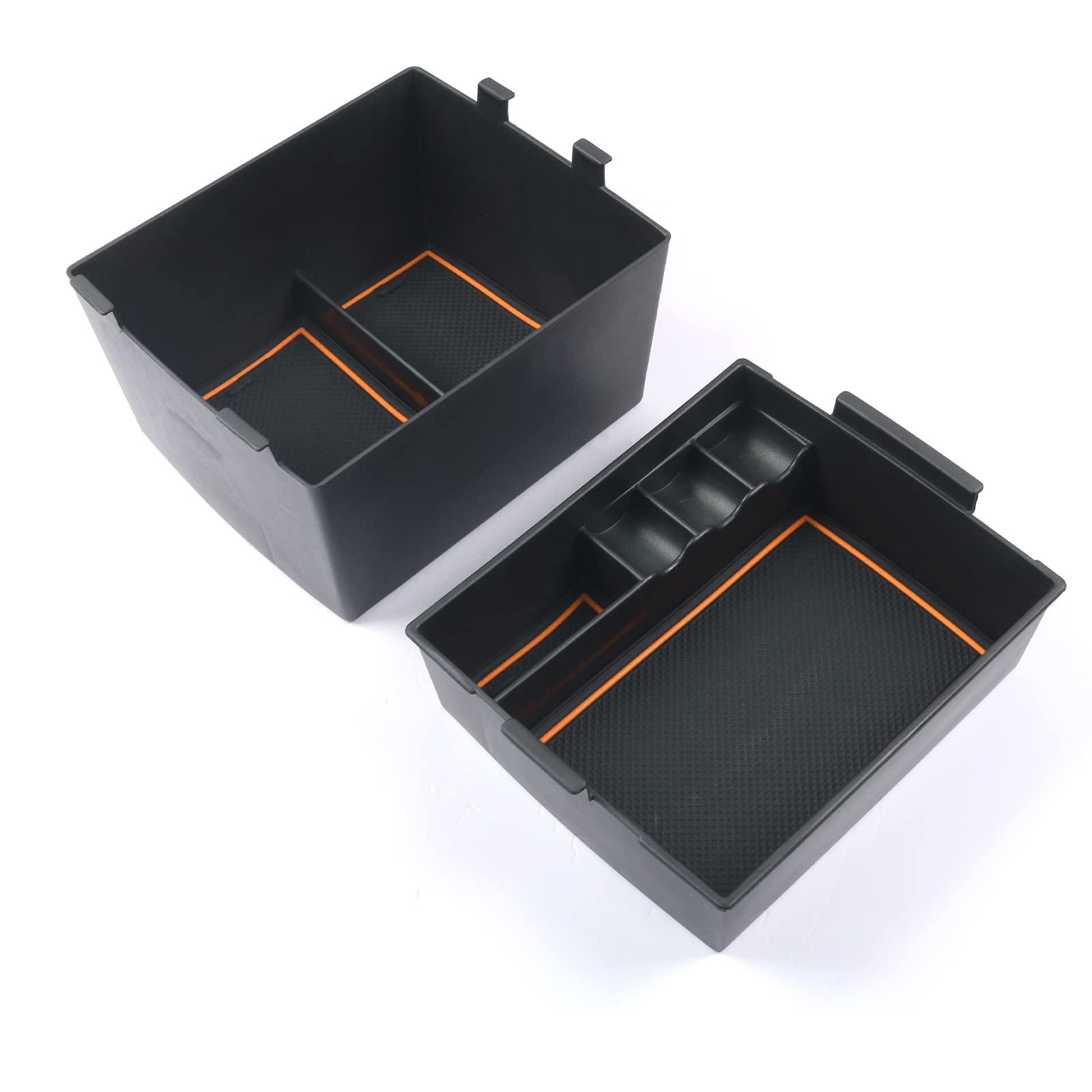 CDEFG front view of organizer tray showing neat storage benefit