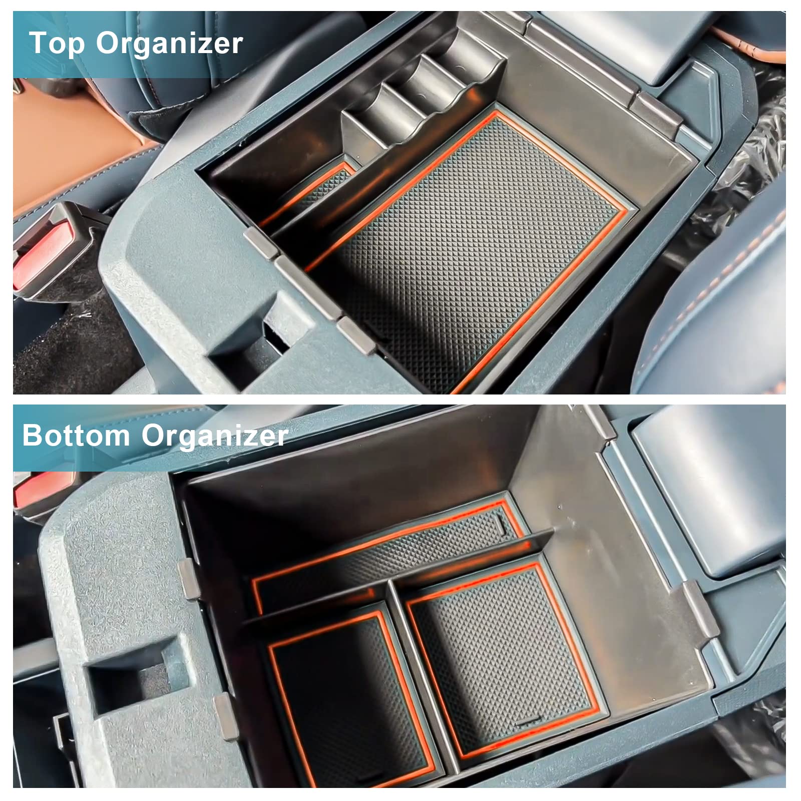 CDEFG close-up of matte ABS texture matching interior benefit