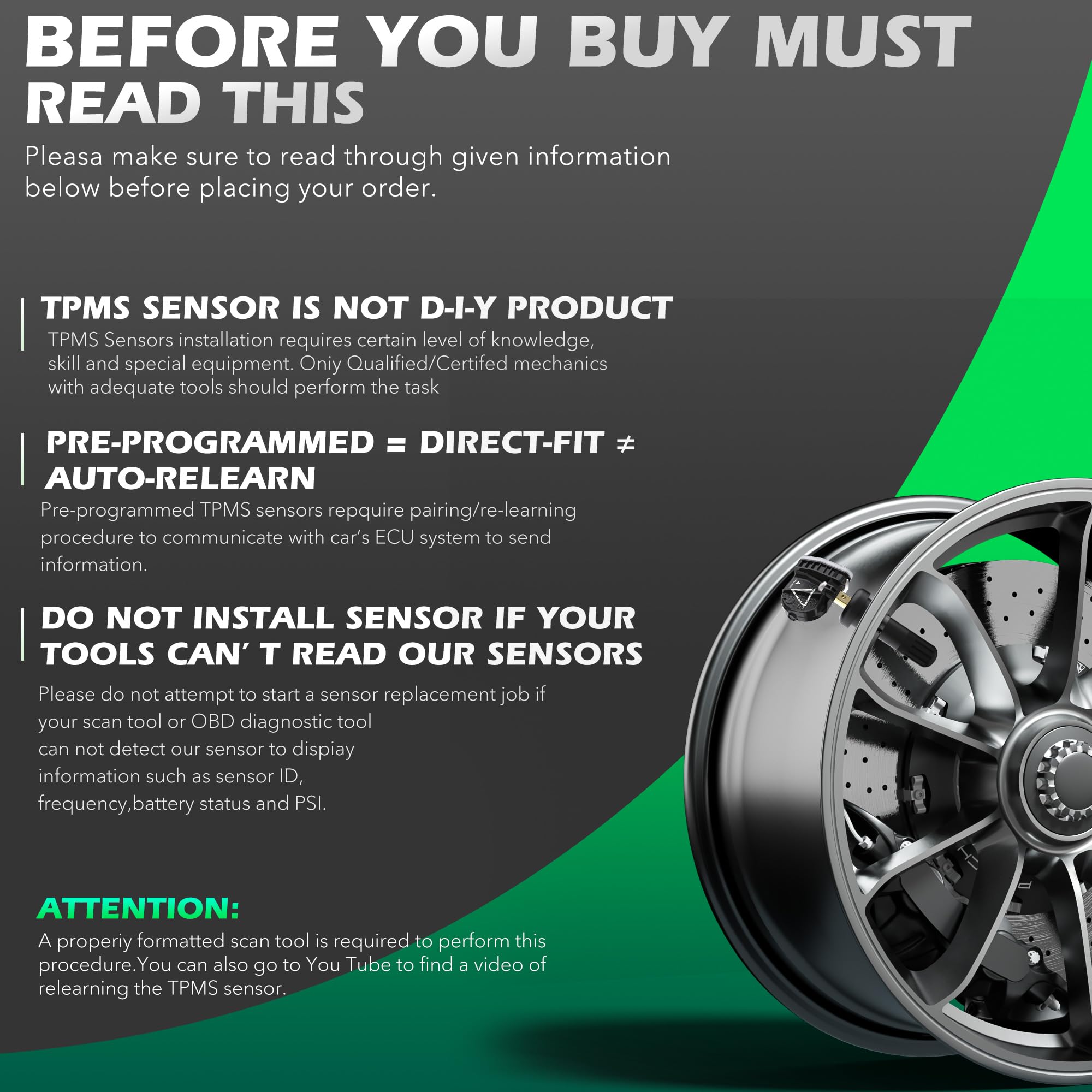 CDWTPS in-vehicle display example confirming fast TPMS status restoration