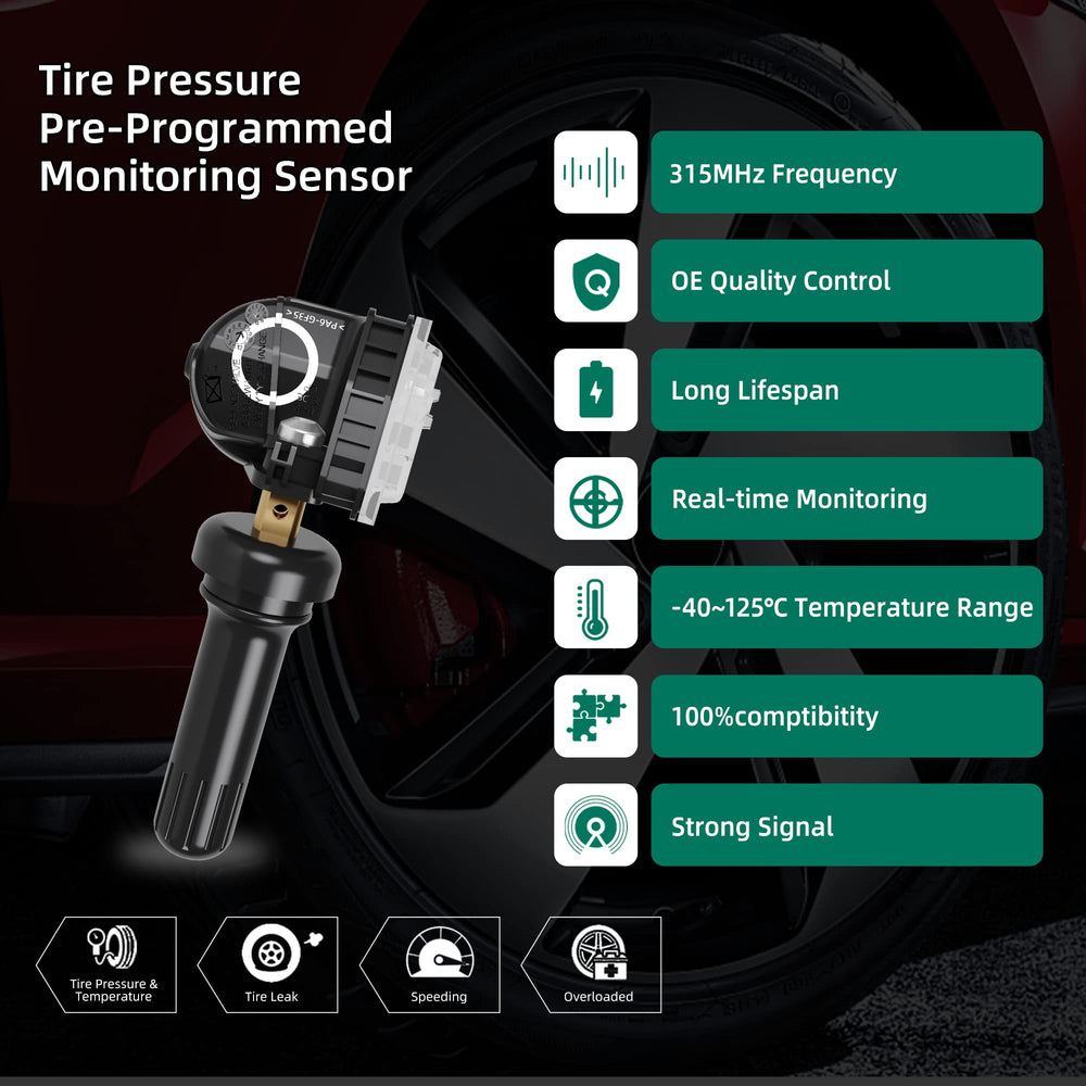 CDWTPS sensor installed on wheel demonstrating easy replacement benefit