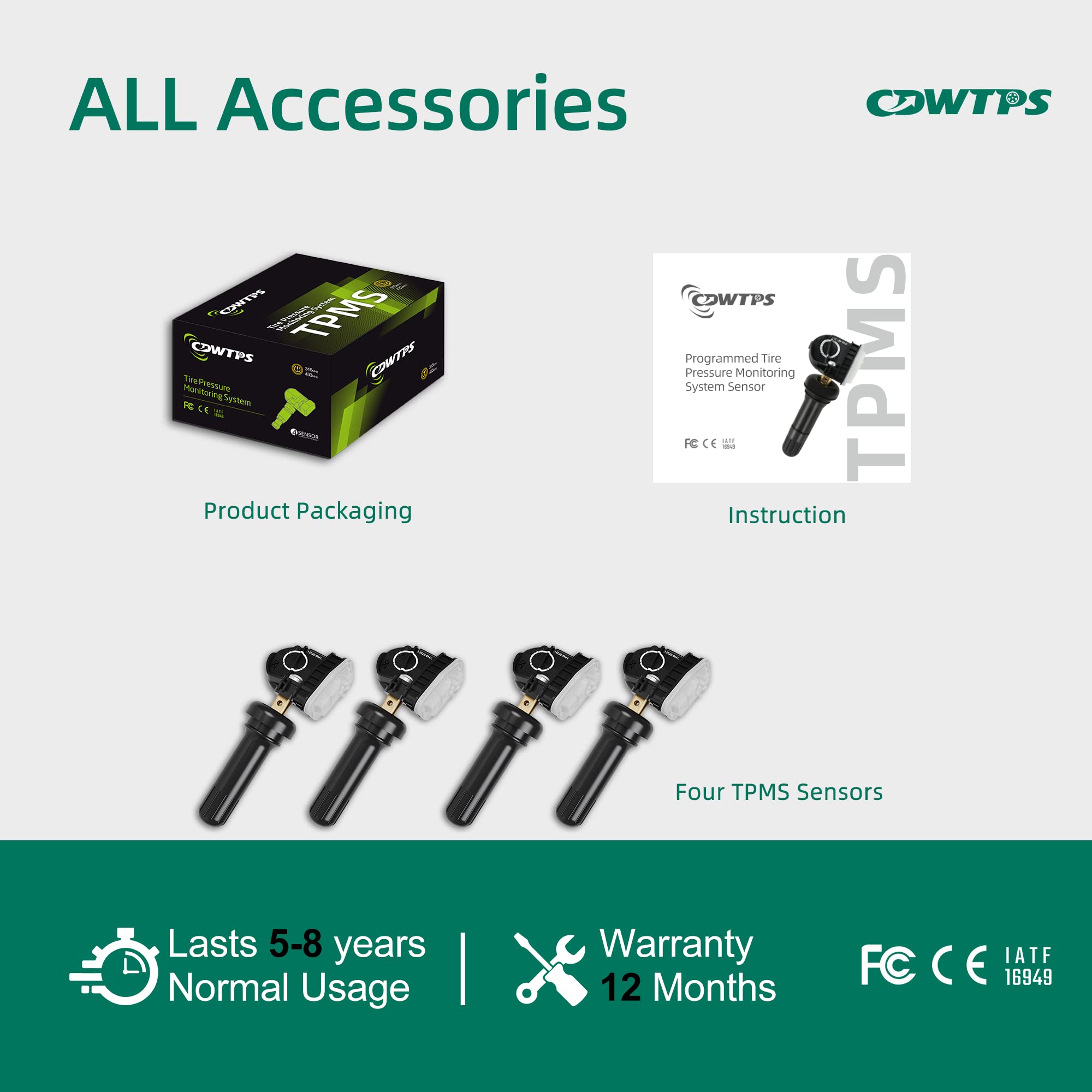 CDWTPS sensors on a vehicle tire highlighting reliable monitoring benefit