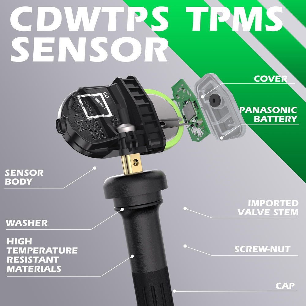CDWTPS sensor label and part number closeup for quick compatibility checks
