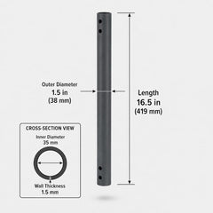 cekay view inside pole section showing hidden nuts and bolts for easy installation