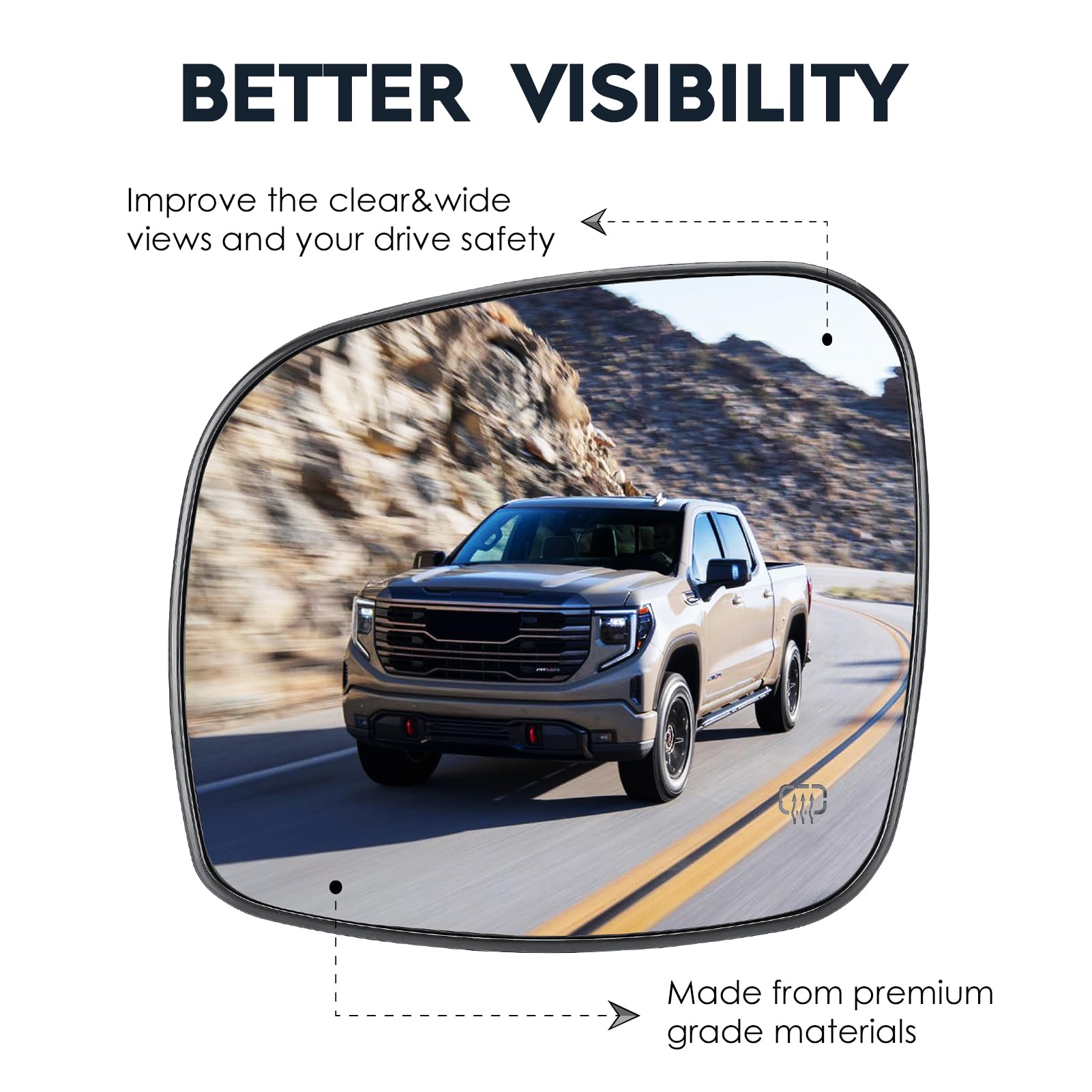 Cenfeild glass surface closeup showing smooth reflective finish for safe visibility