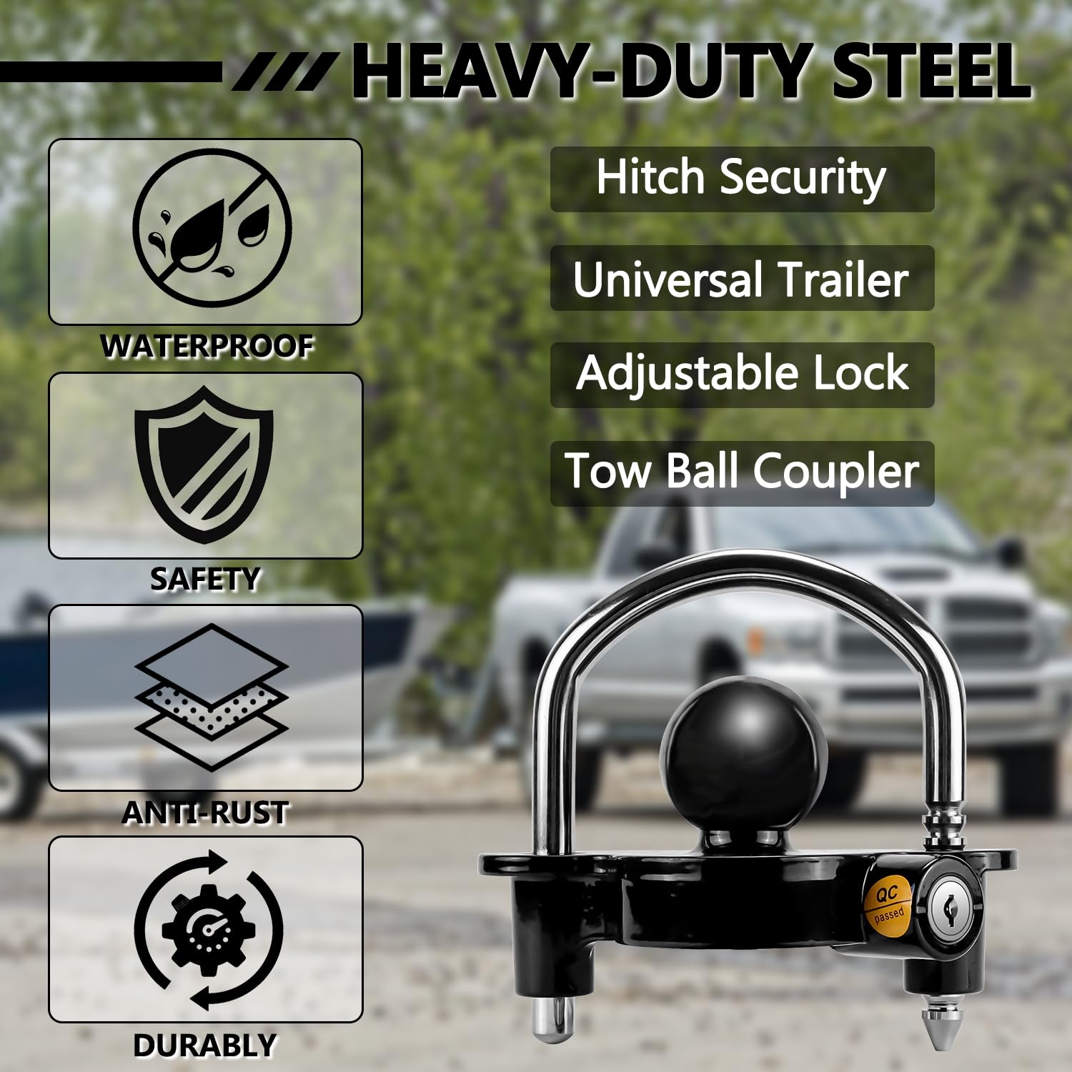 Cenipar coupler lock installed on trailer demonstrating easy fitment
