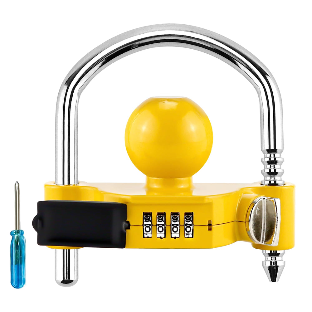 Cenipar front view showing full lock and bright yellow finish for visible deterrence