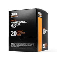 CERAKOTE front pack showing 20-wipe professional kit and labeling, clear value