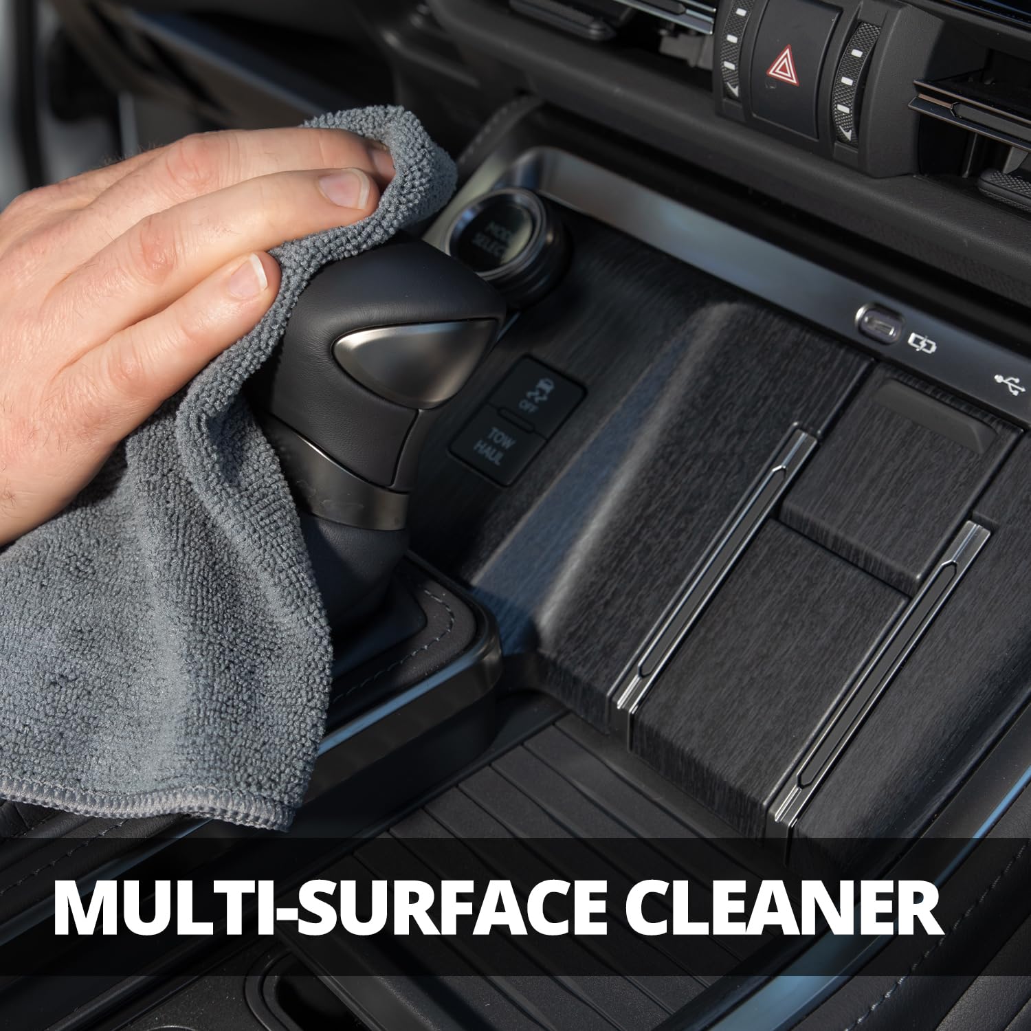 CERAKOTE with microfiber towel demonstrating gentle wipe and streak-free result