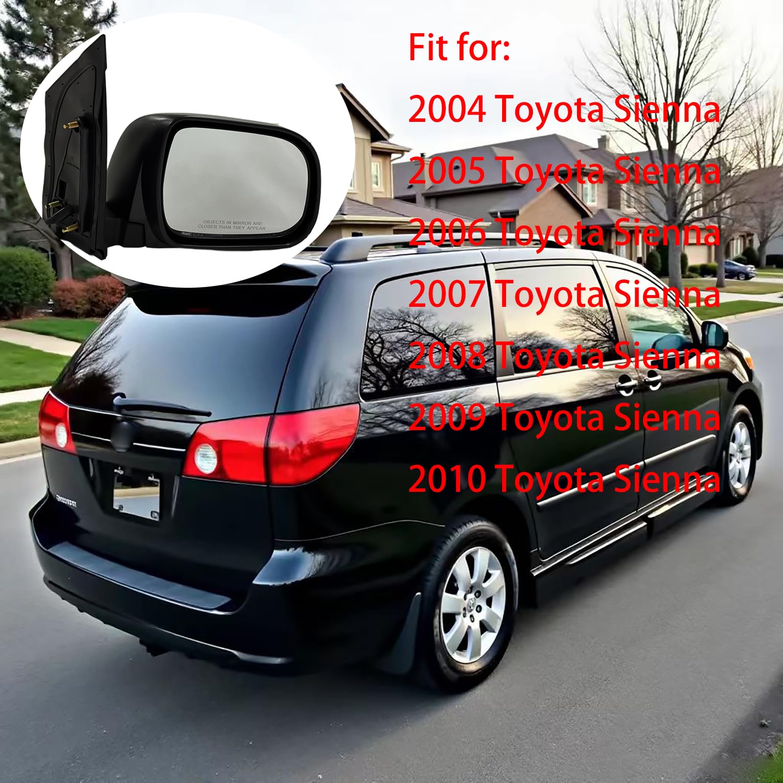 CEYGXICE mirror glass angled to show power-adjustable surface and clarity