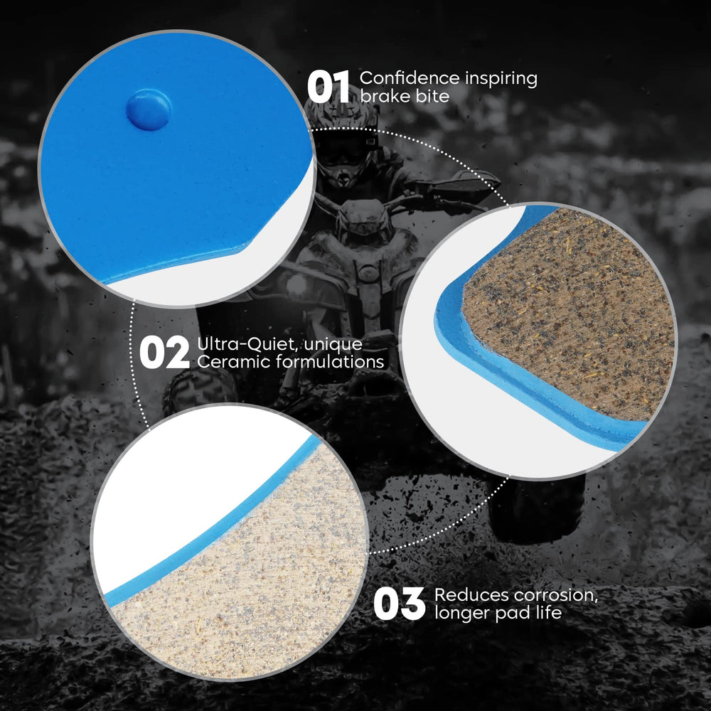 Chabushi ceramic pad friction surface close-up highlighting dense compound for consistent braking benefit