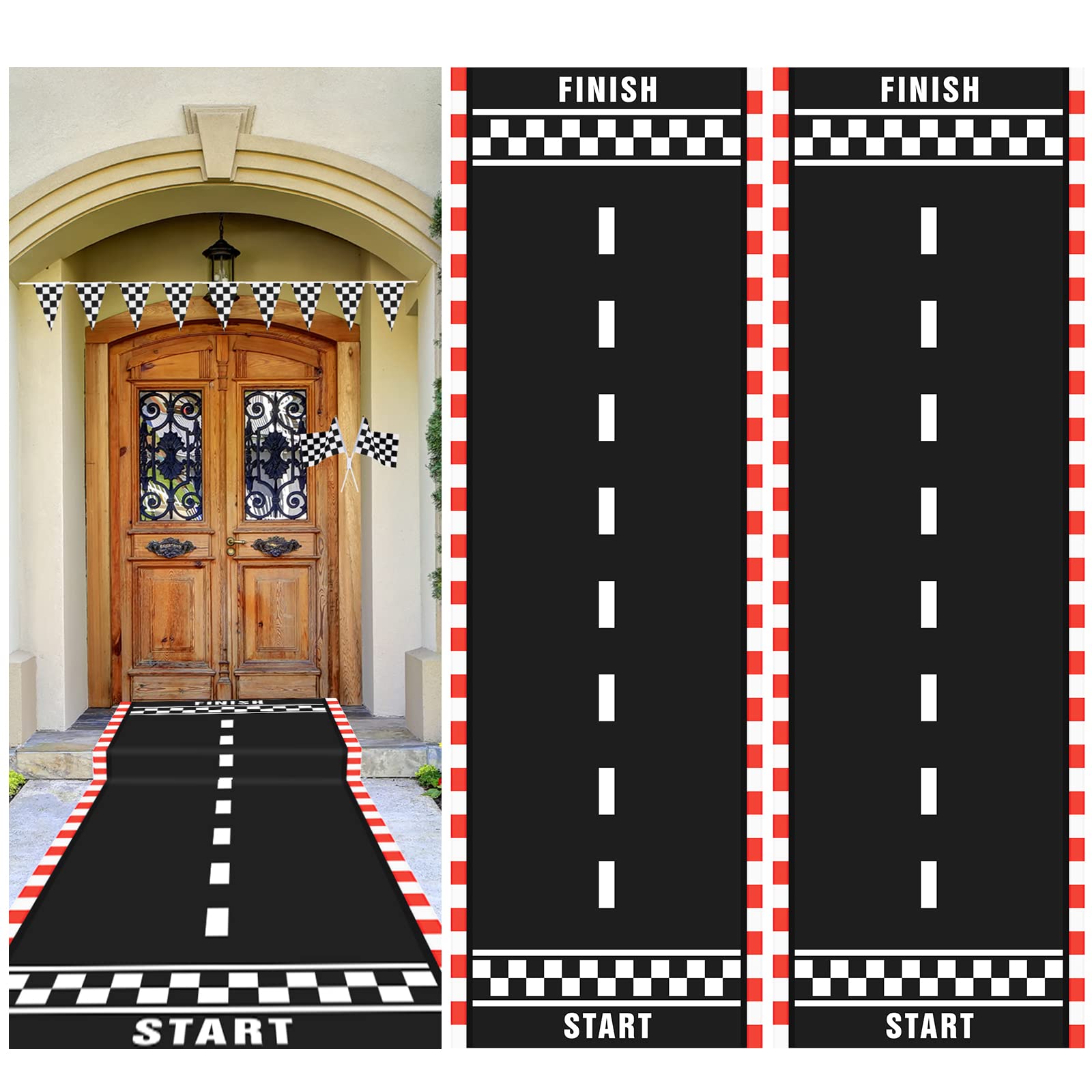 Chalyna racetrack front view showing full printed course and checkered design for instant theme