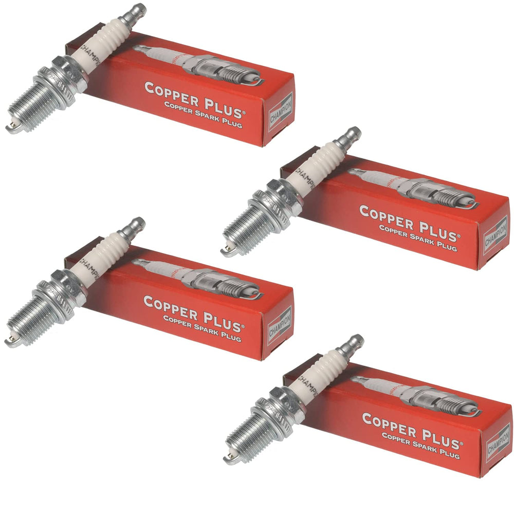 Champion QL78YC front packaging showing four spark plugs and clear labeling for easy identification