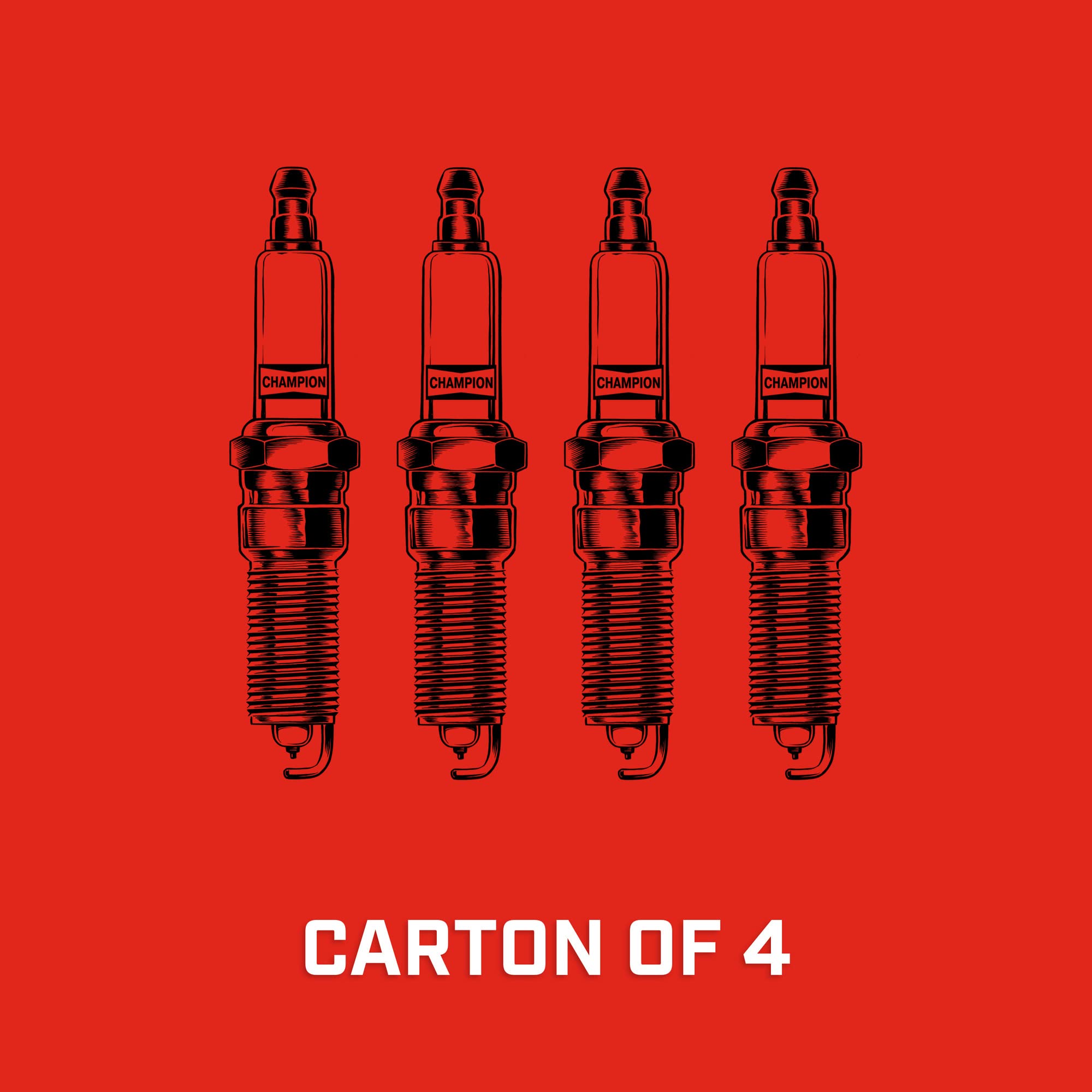 Champion QL82C installed on mower engine illustrating reliable ignition and fit