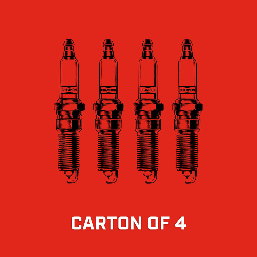 Champion QL82C installed on mower engine illustrating reliable ignition and fit