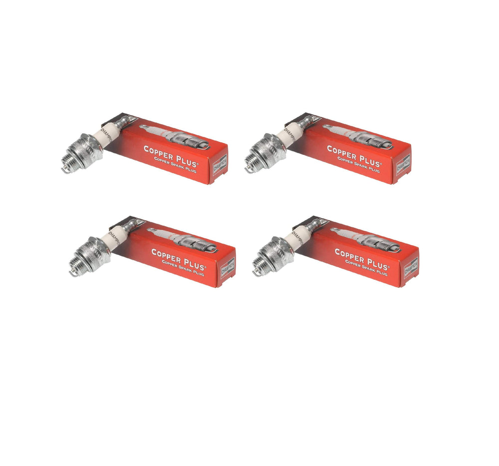 Champion RCJ8Y front box showing four plugs and model information for reliable ignition