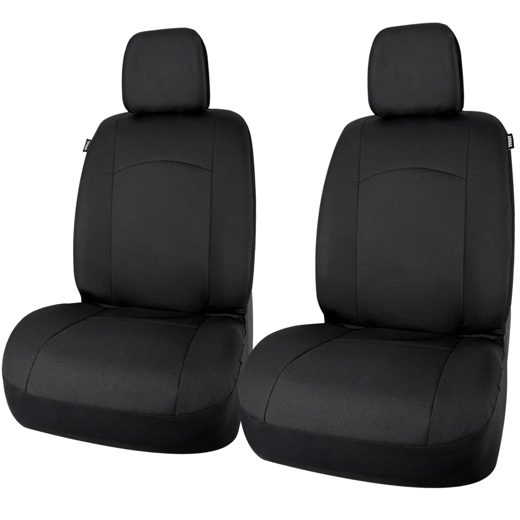 Champlus front seat covers front view showing clean OEM look and protection