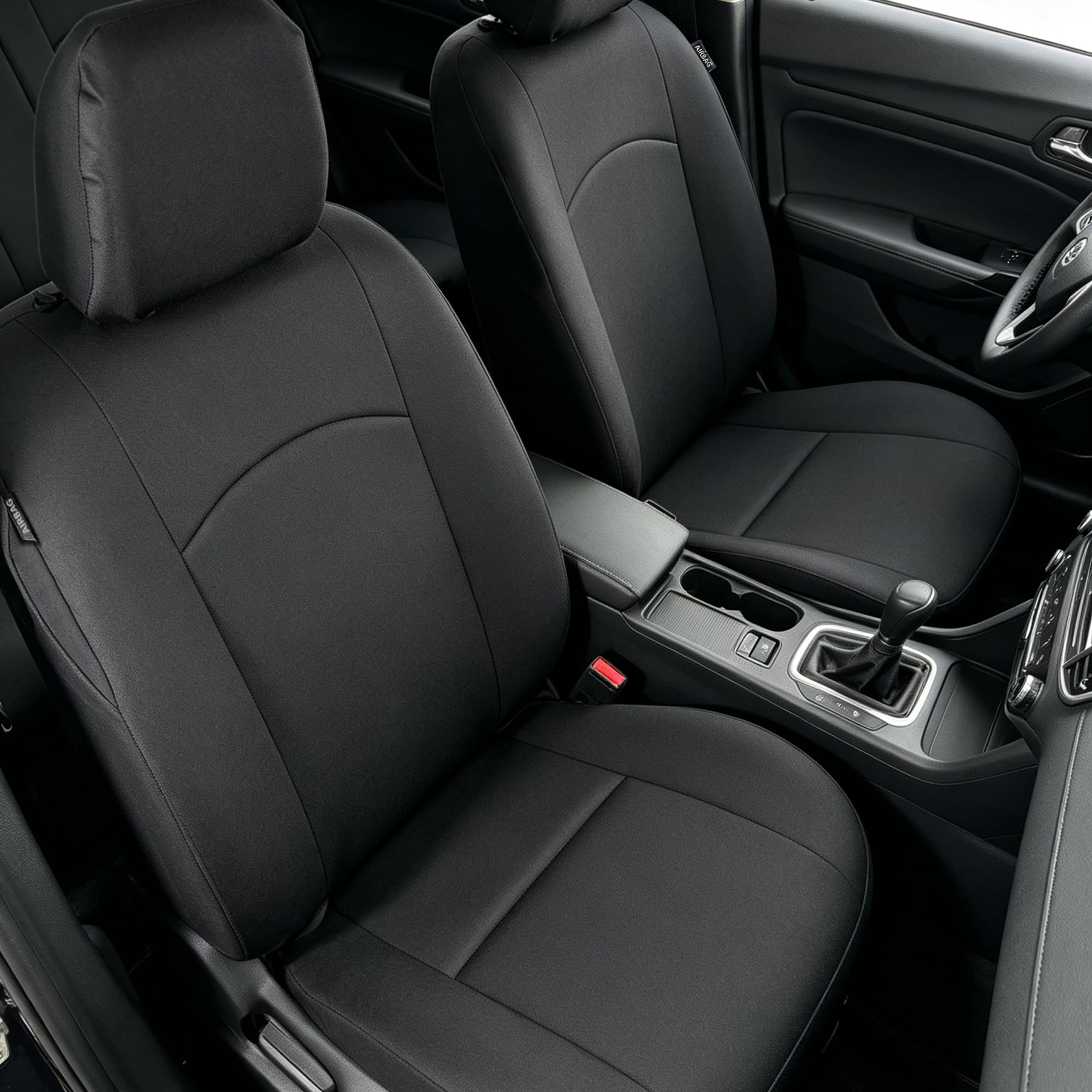 Champlus covers installed in a truck demonstrating full-seat protection and fit