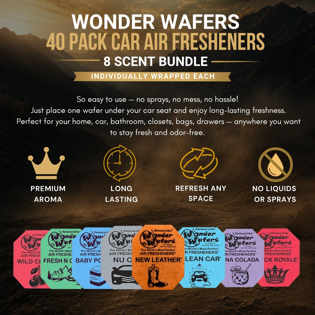 CHAPTER 29 wafer placed on car dashboard illustrating easy freshening on the go