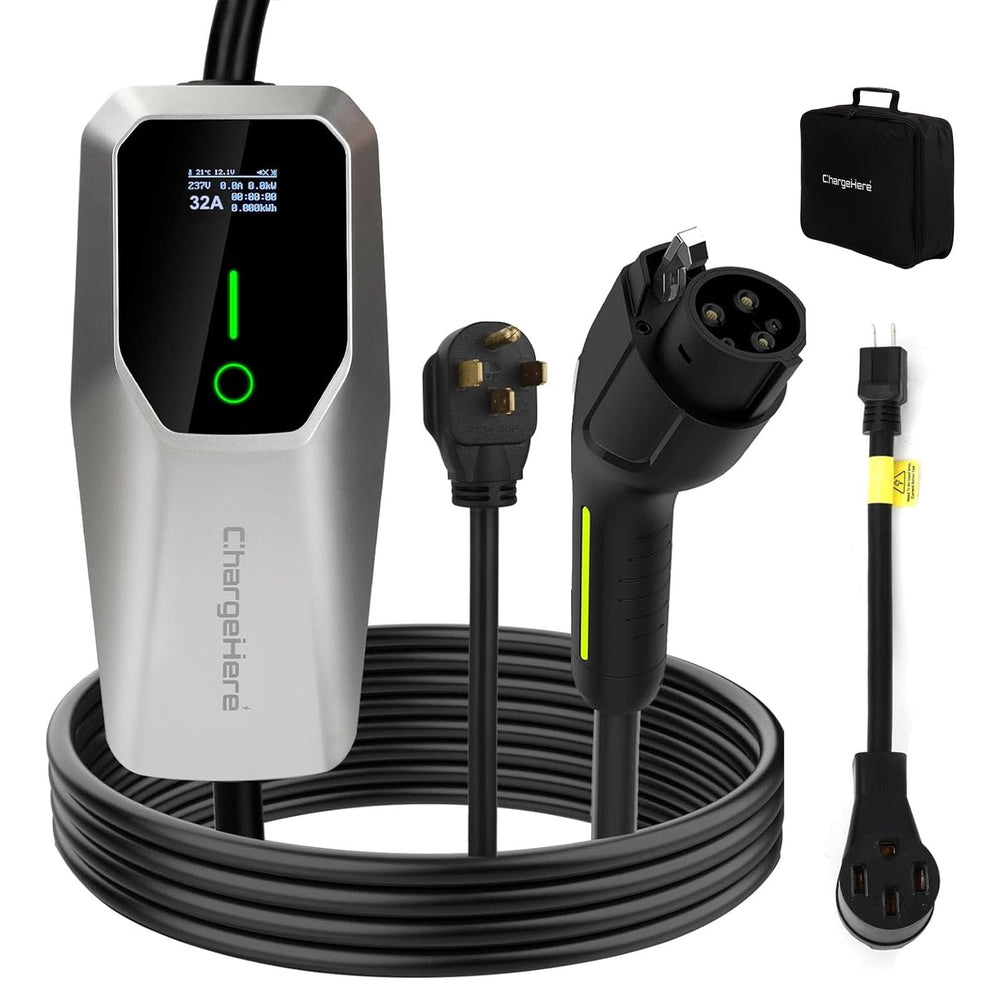 CHARGEHERE front packaging showing model and benefits