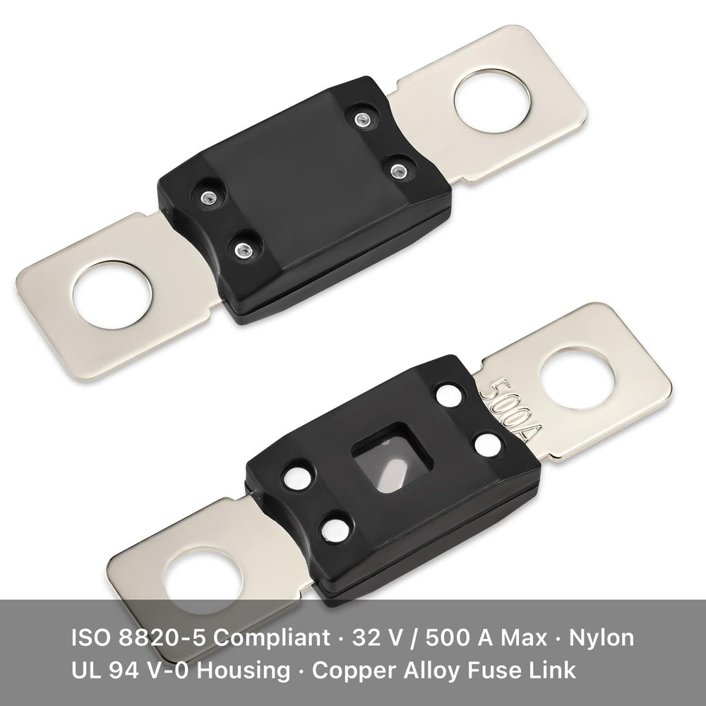 Chatovalo M8 stud and stainless hardware detail enabling secure high-current connections benefit
