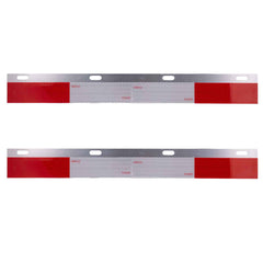CHDT66 installed on semi truck mud flap hanger demonstrating improved rear conspicuity