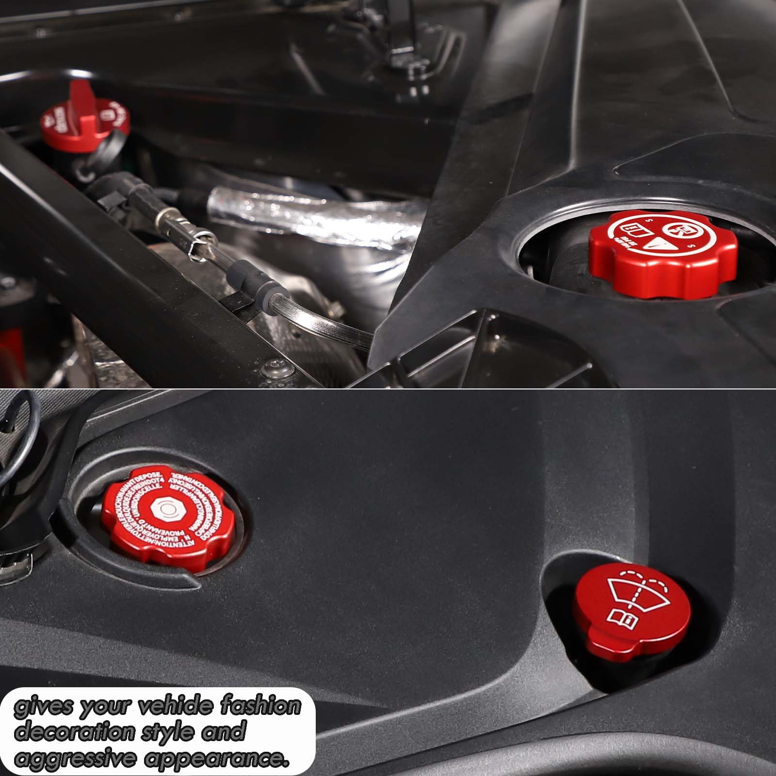 CHEAYAR oil cap cover close detail showing precise fit and scratch concealment