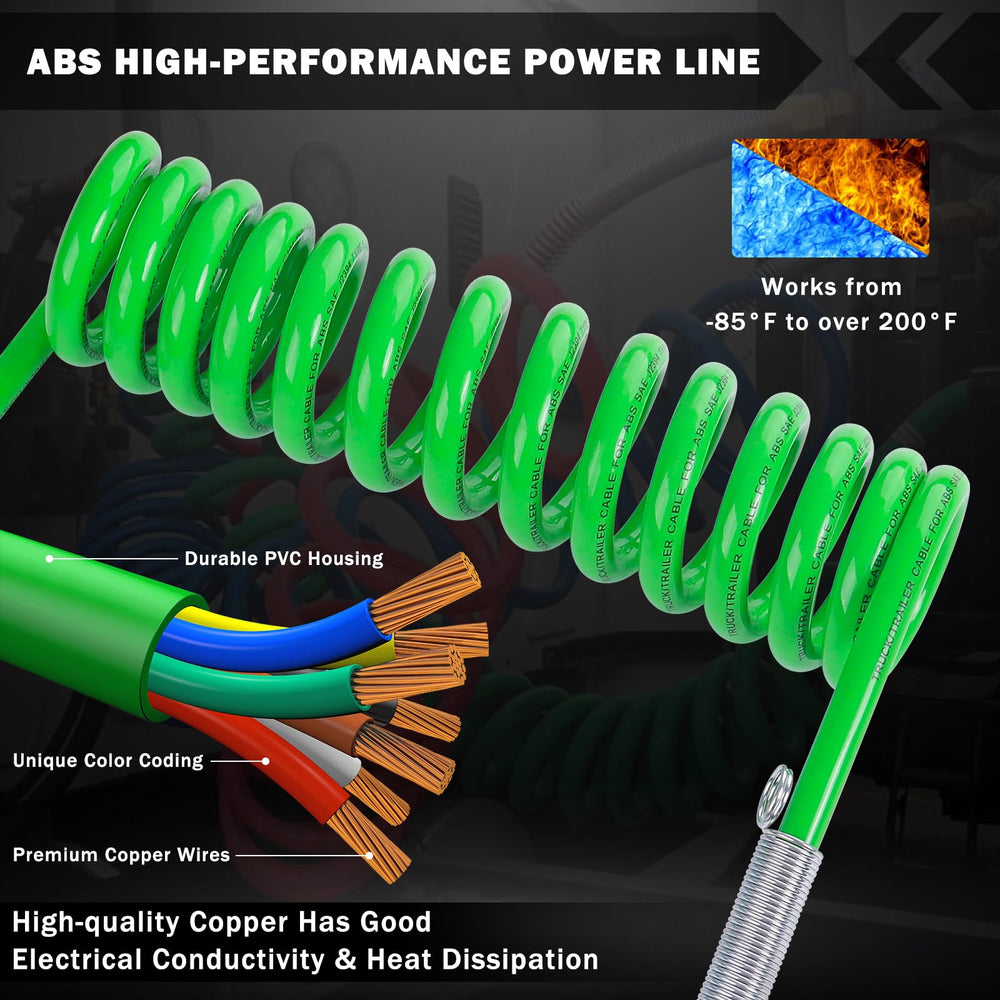 CheeMuii air hose coil detail highlighting flexible PA12 nylon construction