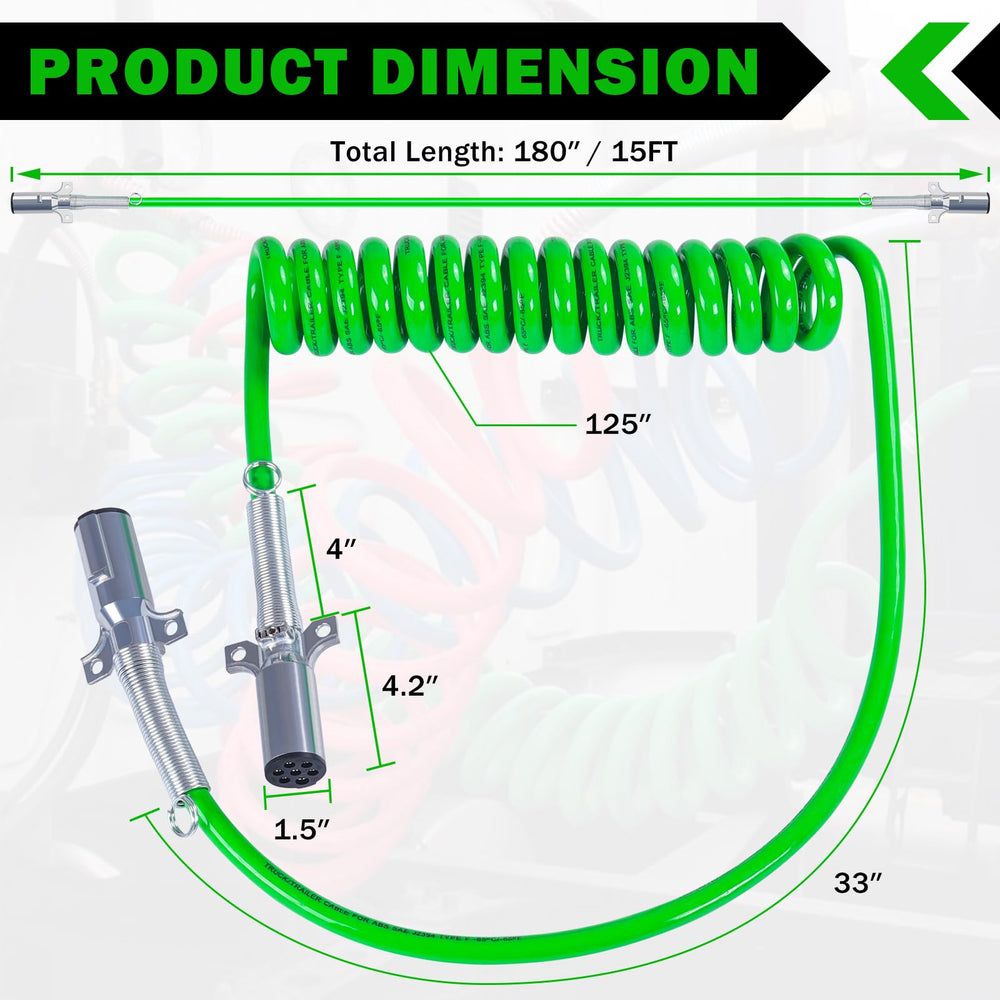 CheeMuii extended coiled 15ft cable demonstrating flexible long-tail reach