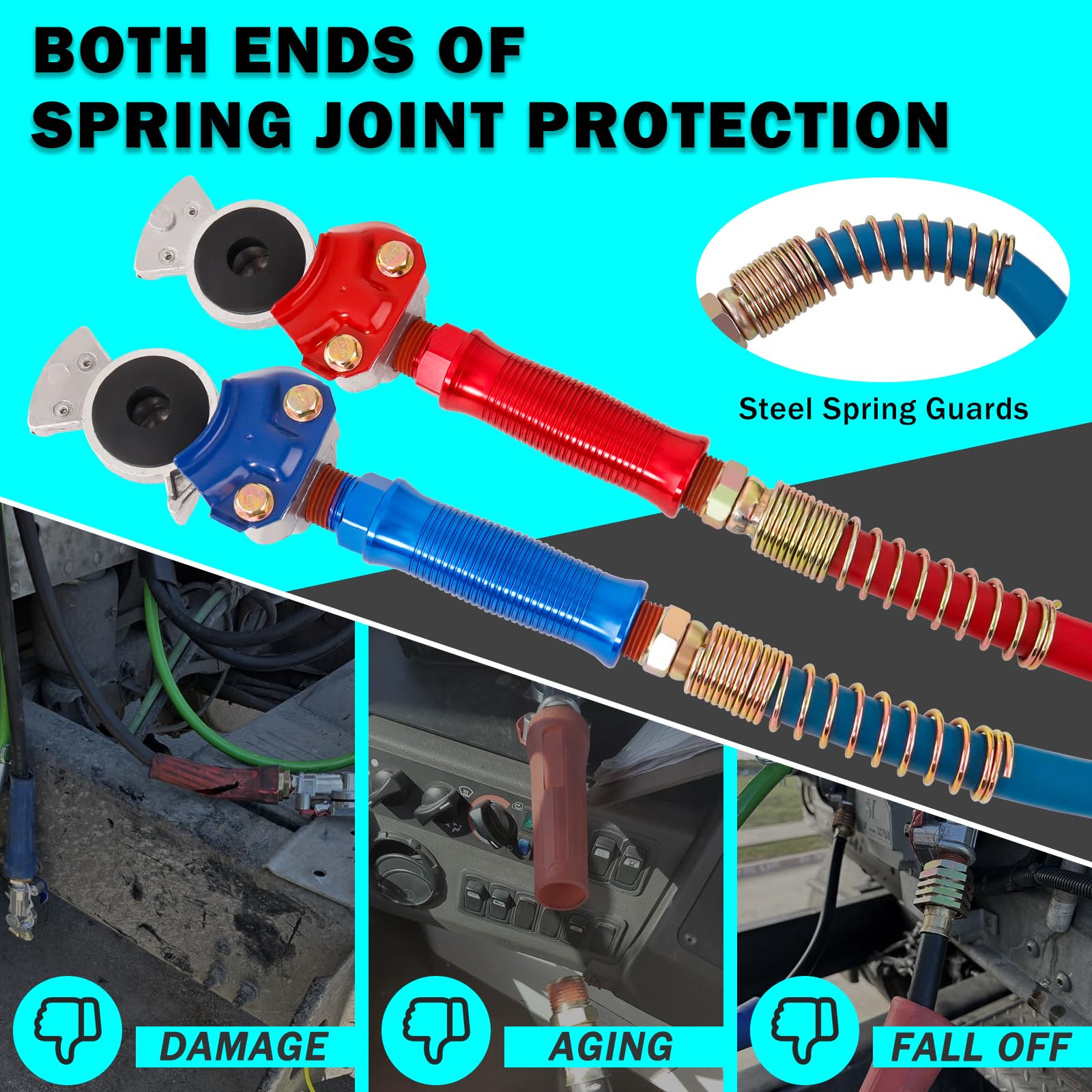 CheeMuii gladhand holder mounted to truck frame keeping lines organized and preventing drag