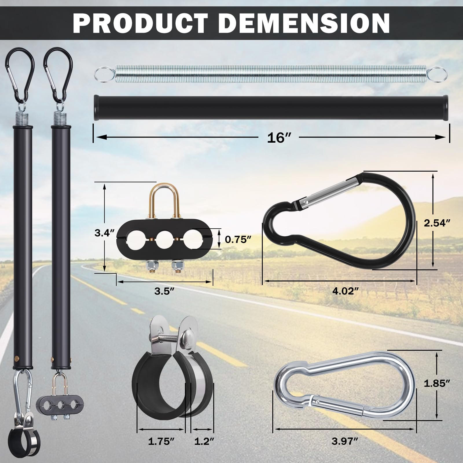 CheeMuii protective plastic sleeve over spring showing tangle and weather protection benefit
