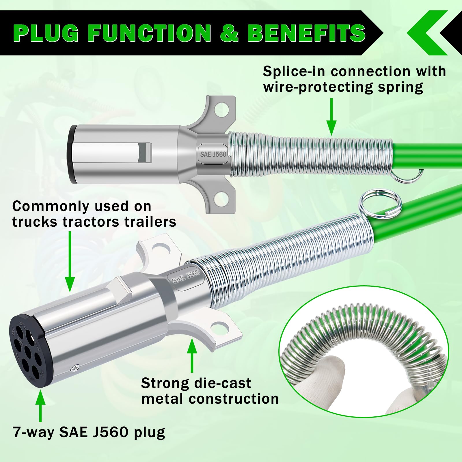 CheeMuii stainless spring end close-up protecting cable entry and reducing strain