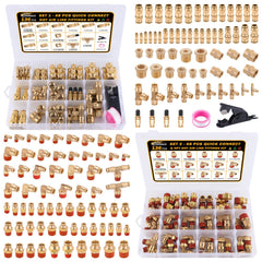 CheeMuii kit layout showing full 136-piece DOT fitting assortment for repair readiness