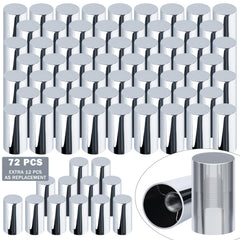 CheeMuii front view of 72pcs chrome lug nut cover kit for full replacement