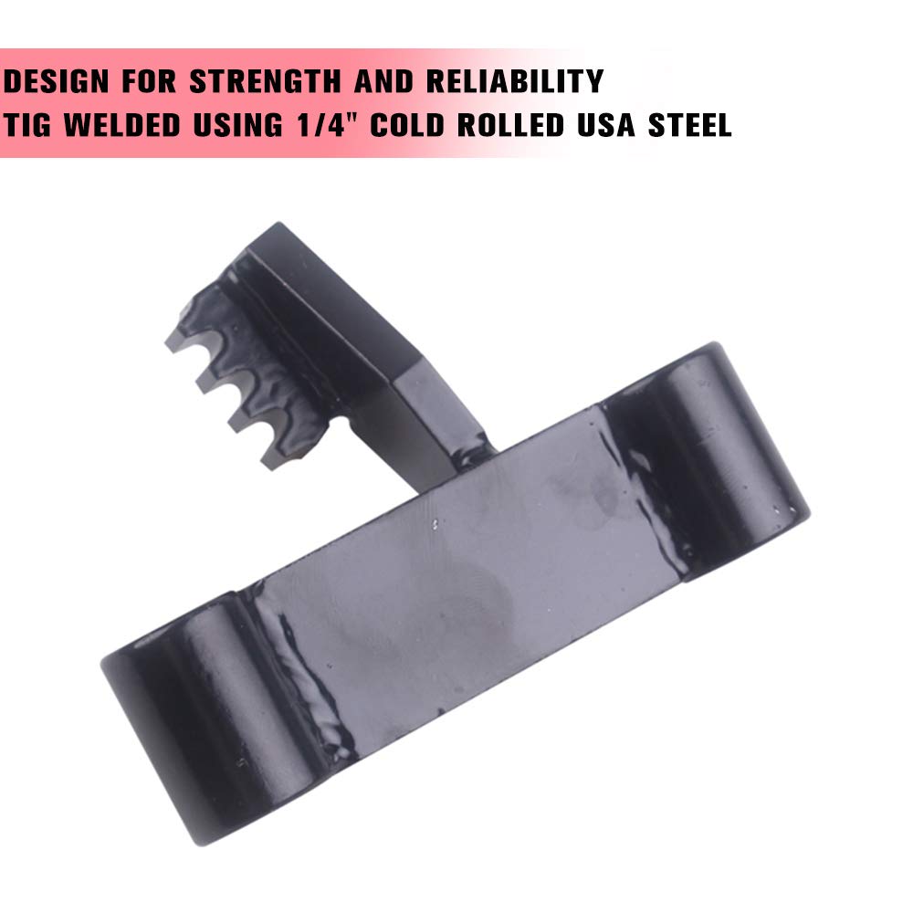 Chelhead tool beside ruler showing 1/4-inch steel thickness for strong crank restraint