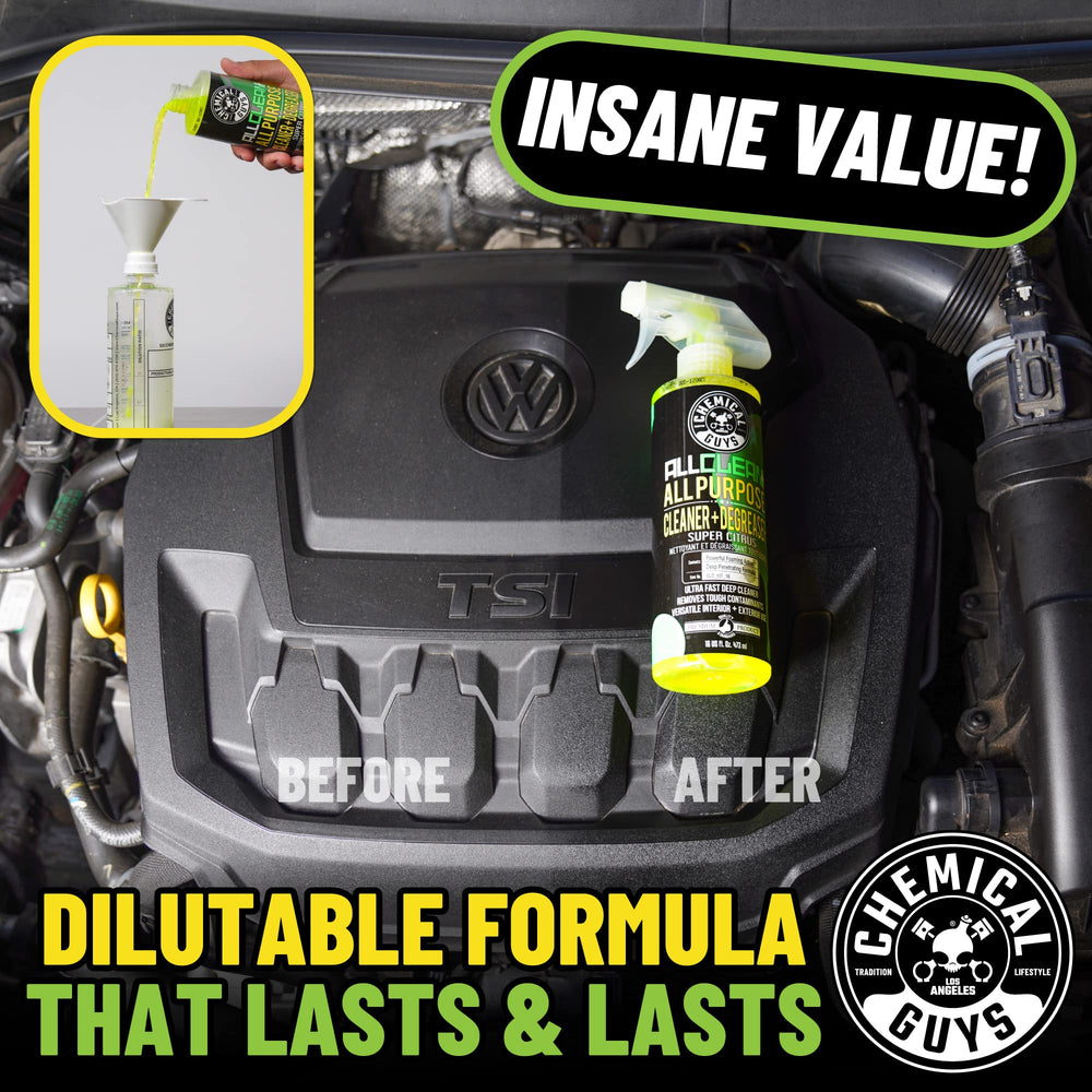 Chemical Guys product staged in a detailing kit showcasing versatile use and convenience