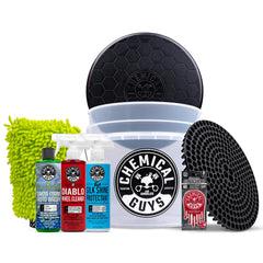 Chemical Guys front packaging showing full kit and quick benefits