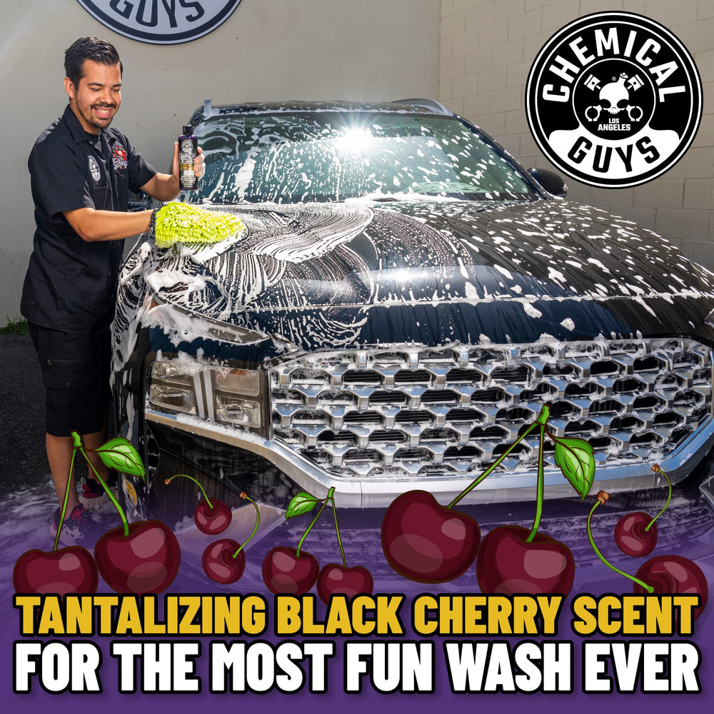 Chemical Guys black cherry scent visual emphasizing pleasant fragrance
